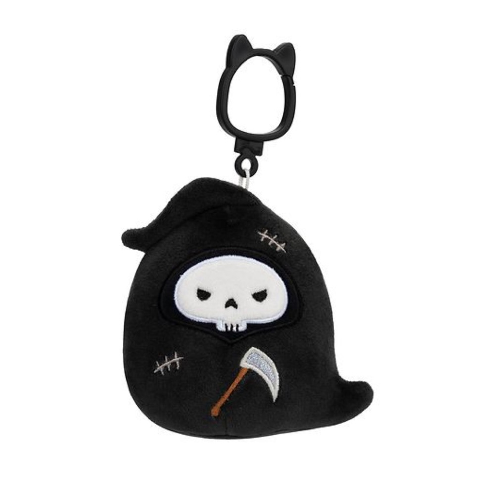 NWT 3.5" Otto the Grim Reaper with Stitches Halloween Squishmallow Clip